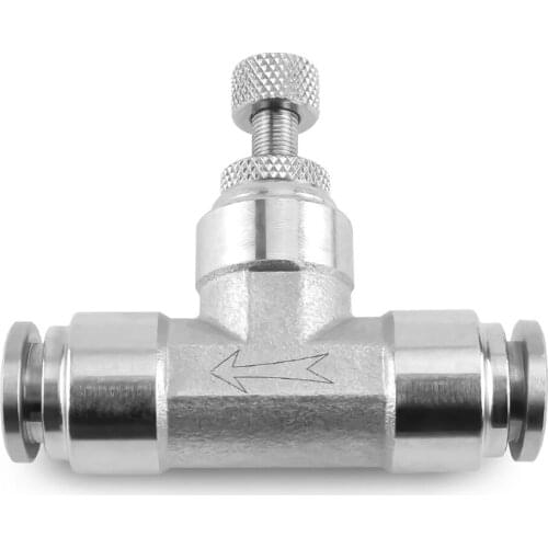 SA pneumatic connector 304 stainless steel air connector hose 4/6/8/10/12mm flow adjustment throttle valve quick plug connector