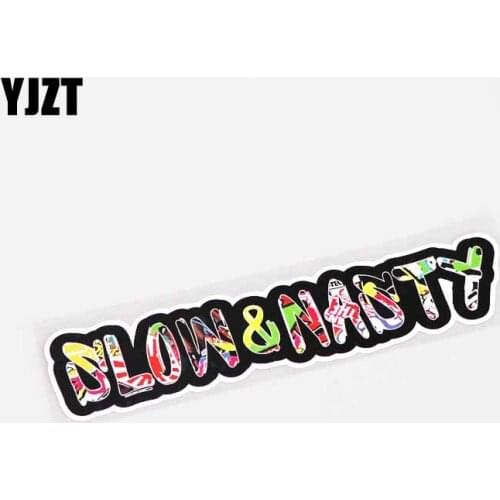 YJZT 17.1CM*3.5CM Beautiful SLOW&NASTY Decoration Car Sticker Decals PVC 13-0366