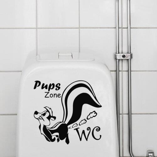 Funny Squirrel toilet stickers wall decorations 362 diy vinyl adesivos de paredes home decal mual art waterproof posters