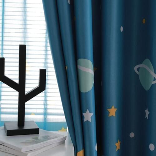 Curtain For Bedroom Planet Boy Bedroom Shading Cloth Kids Curtains For ChildrenS Room Blackout Curtains for the Bedroom