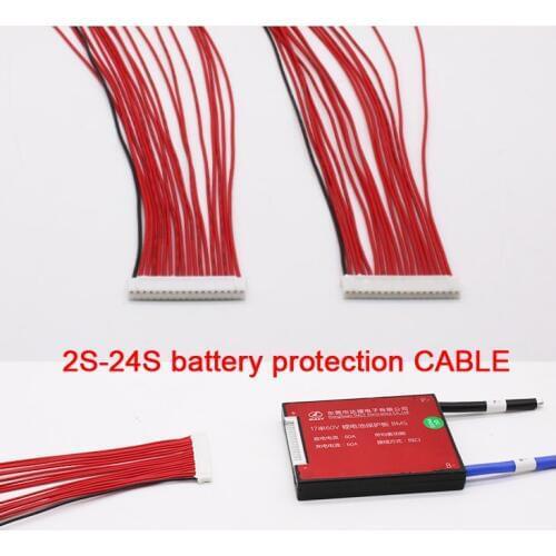 Li-ion lifepo4 Lithium battery protection board Balance cable wire FOR 2S 3S 4S 6S 7S 8S 10S 12S 13S 14S 16S 17S 20S 24S Cell
