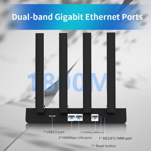 ZBT Gigabit Dual Band WIFI6 Wireless WIFI Home Router Solution DDR3 256MB Flash 16MB Gigabit Port 1 WAN 4 LAN Z100-A 1800Mbps