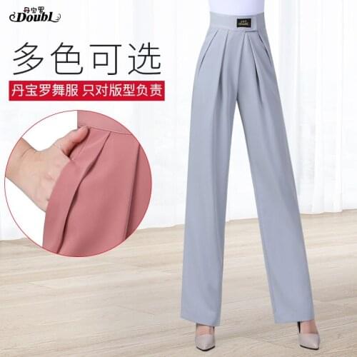Latin Dance Female Elegant Long Pants Practice Clothes New Adult National Standard Dancewear Professional Performance Trousers