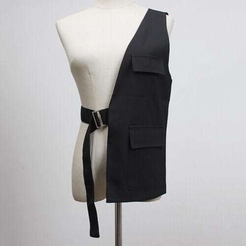 SeeBeautiful Simple Metal Buckle Pocket Irregular Girdle Belts Waist Seal Woman Summer Autumn 2020 New Tide Fashion T359