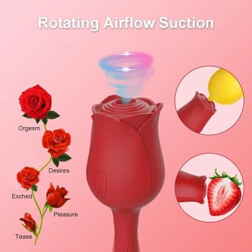 Rose Vibrator Clitoris Sucker Female Dildo Sucking Vibator Vacuum Stimulator Sex Toys for Women Nipple Vagina Toys for Adults
