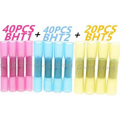 100pcs 3Sizes Insulated Heat Shrink Butt Connectors Wire Electrical Kit Insulated Spade Crimp Wire Cable Connector Splice Termin