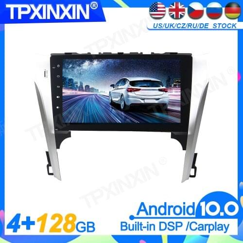 4GB+128GB Android 10 For Toyota Camry 2012-2013 Head Unit Car Multimedia Player Auto Radio Tape Recorder GPS Navigation DSP IPS