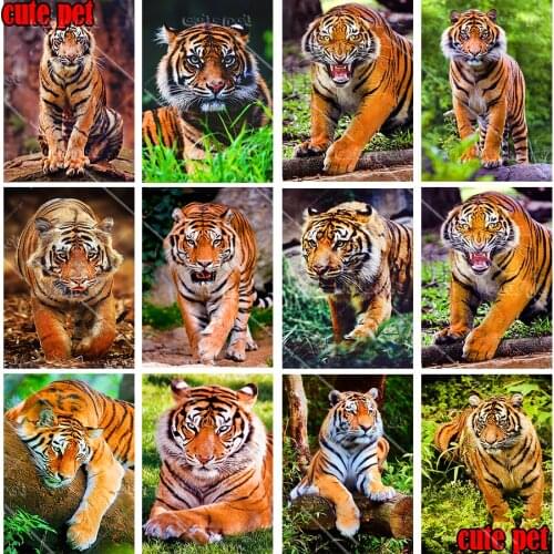 5D DIY Diamond Painting Tiger animal Hot selling home decor art cross stitch full square diamond embroidery rhinestones mosaic