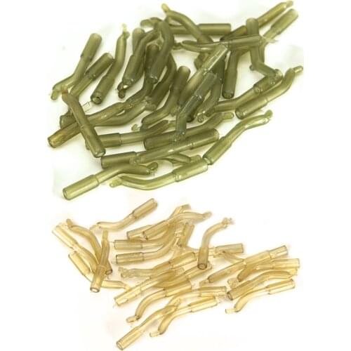20/50Pc Carp Fishing Accessory Hook Tube Rubber Hair Rig Line Aligner Anti Tangle Sleeves Positioner for Carp Fishing End Tackle