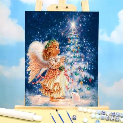 Angel Religion Paint By Numbers Set Acrylic Paints 50*70 Boards By Numbers Handmade For Adults For Drawing Handicraft