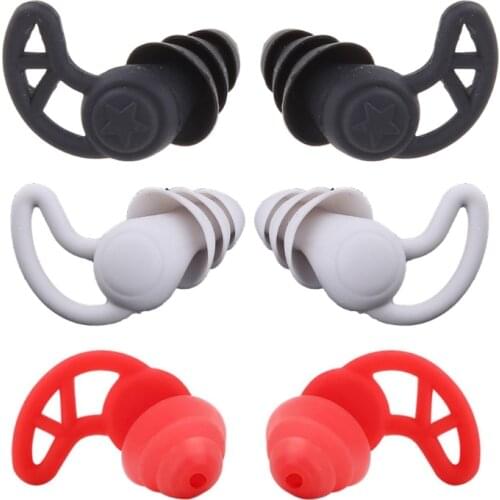 11UB 1 Pair Silicone Ear Plugs In-ear Fit 160 Degree On-ear Design for studying Working Sleeping Swimming 40dB SNR