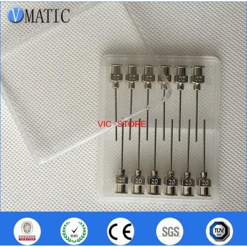 Free Shipping 12 Pcs 1 Inch Tip Length 20G Blunt Stainless Steel Glue Dispensing Needles Syringe Needle Glue Dispenser Tips