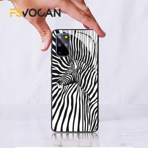 Zebra Leopard Print Phone Case For Samsung Galaxy A71 A70 A51 A50 S21 S20 FE S10 Plus Note 20 10 Ultra Animals Black Skin Cover