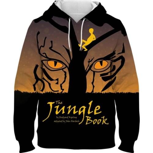 The Jungle Book Japan Harajuku Childrens Clothes Hoodies Kids Sweatshirts Hoody Cartoon Anime Top Boys/Girls Pullover Hoodie 3D