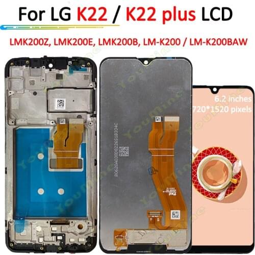 For LG K22+ LCD Display Touch Screen Digitizer Assembly Replacement For LG K22 plus LCD LM K200BAW LM-K200 Display with tools
