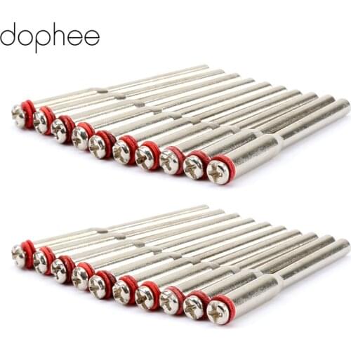 Dophee 20pcs Dremel Accessories Miniature Clamping Connecting Lever Mandrel Abrasive 2mm 3.175mm Wheel Holder For Rotary Tool