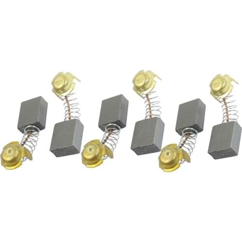 HHTL-10 Pcs 17x13x7mm Power Tool Motor Carbon Brush 999038 for Hitachi Black/gold/silver