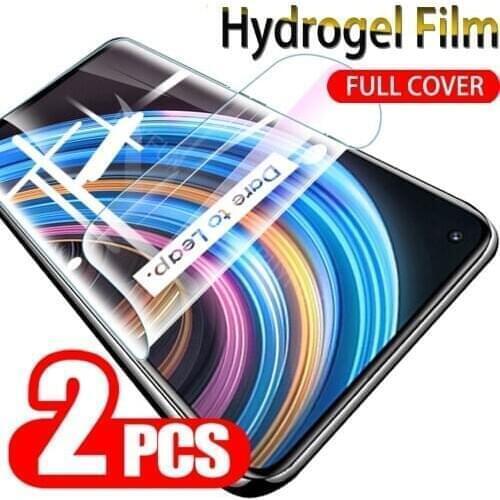 2PCS Hydrogel Film For Oppo Realme 7 7x 5 3 Pro 6 5 s 6s 5s Screen Protector Realme7 7Pro HD Full Cover Safety Films Not Glass