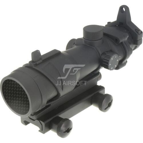 JJ Airsoft ACOG Style 1x32 Red Dot with Killflash / Kill Flash (Black/Tan) FREE SHIPPING