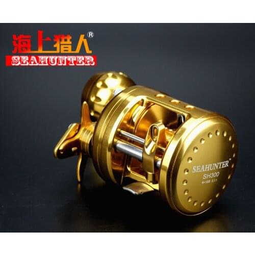SEAHUNTER Metal Japan Quality Slow Jigging Reel Light Boat Reel Gear Ratio 5.1:1 Weight 330g PE 3-200M Drag 8KGS