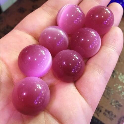 Beautiful Cat Eye Crystal pink ball home decoration 20mm 1pcs
