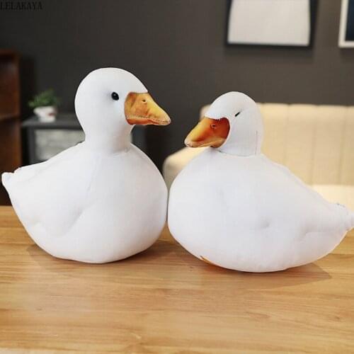Creative Cartoon Call Duck Stuffed Toys Cute white duck goose Simulation Animals Popular Doll Kawaii Plush Blanket Quilt Pillow