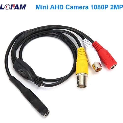 LOFAM Mini AHD Camera 1080P 960P Indoor CCTV Security Camera Video Surveillance AHD Camera 2MP 1.3MP BNC Audio Power Ports