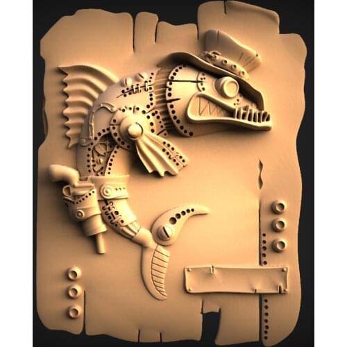 STL Model for CNC Router 3D Printer Artcam Aspire Bas Relief _Mr. mechanical fish " CNC file"