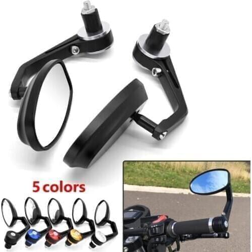 Motorcycle Rear View Mirrors 7/8" Handle Bar End Side Rearview Aluminum For Honda XR400 XR125 xr 250 400 CR80R Kawasaki ZG1000