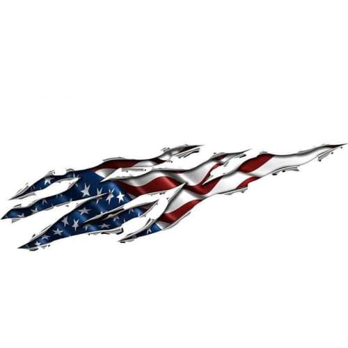 Personality American Flag Rip Car Stickers Waterproof Occlusion Scratch Suitable for VAN RV SUV Vinyl Material for Car Window
