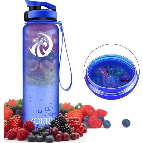 ZORRI New Shaker Sports Water Bottle Gourde Water+Bottles Fashion Bpa Free Portable Tourism And Camping Bottle 800 ml garraf