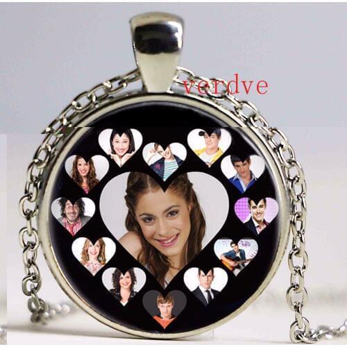 1pcs/lot Violetta Necklace & Pendant Cabochon Vintage Chain Long Statement Necklaces Fine Jewelry