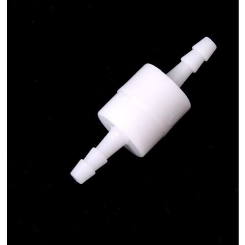 1PCS 4mm Plastic One Way Inline Check Valve Fuel Gas Liquid Water White