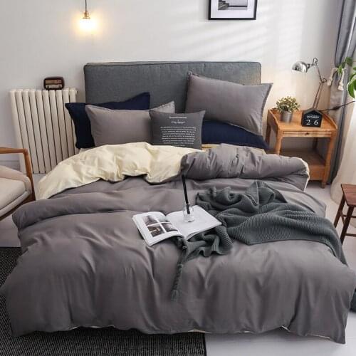 Bed Linens New Arrival Cotton Bedding Set Winter Sheet, Pillowcase & Duvet Cover Sets Pure Color Home Textiles Bed Clothes King