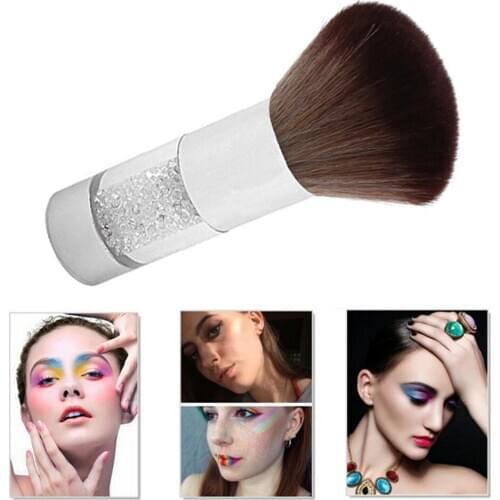 Professional Nail Art Dust Brush Acrylic UV Gel Nail Art Dust Clean Brush Manicure Pedicure Tool Rhinestones Handle Nail Brushes