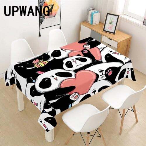 Panda Animal Tablecloth 3D Printed Table Cover Rectangular Tablecloth Wedding Birthday Party Kitchen Home Decor