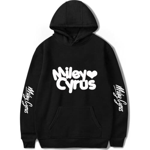 Miley Cyrus Hoodie Pop Singer Women Sweatshirts Mens Hoodies Harajuku Streetwear 2020 Young Star Trendy Style Clothing Oversize