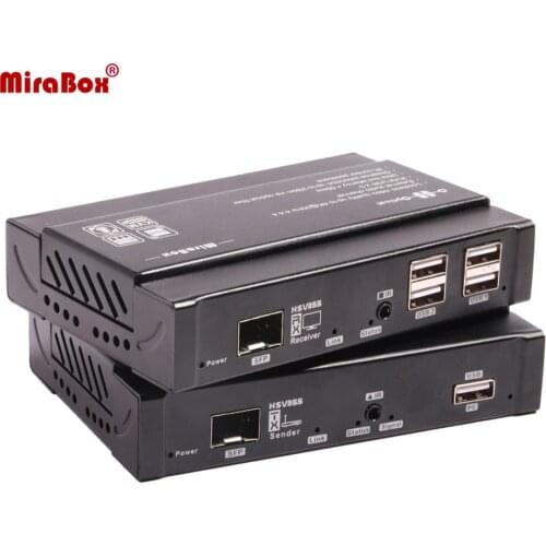 MiraBox HSV355 KVM Fiber Extender 4K SFP LC SC Interface No Latency 20Km USB2.0 KVM Extender over Fiber
