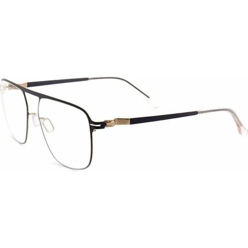 Stainless Square Ultralight Without Screws Frame Can Custom Made Myopia Lenses and Reading Glasses Photochromic Grey N Brown