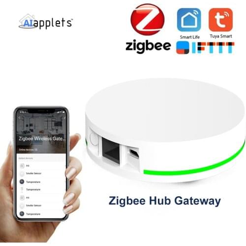 Tuya ZigBee 3.0 Smart Hub Devices Zigbee IOT Gateway Bridge Controller Works with Alexa Google Home ,Network Wired Connection