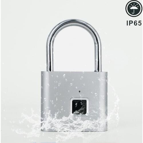 Smart padlock dormitory cabinet door anti-theft anti-theft USB rechargeable waterproof anti-theft fingerprint password lock