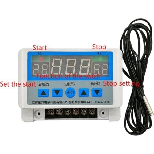 XH-W3103 AC 220V Max 6600W Digital Thermostat 30A Temperature Controller Switch 62KD