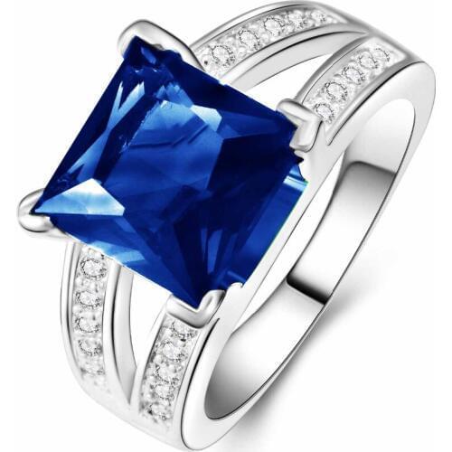 YaYI Fashion Womens Jewelry Ring Zircon CZ Silver Color Engagement Rings wedding Rings Party Rings gift