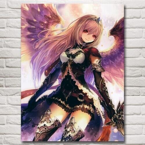 1 Panel Angel and Devil Goddess of War Posters Animation Painting Home Decoration Pictures Living Room Artworks Modern Poster