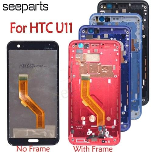 100% Tested For 5.5" HTC U11 LCD Display Touch Screen Digitizer Assembly Replacement Parts 2560*1440 For HTC U-3w U-1w U-3u LCD