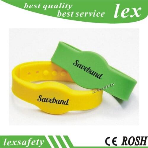 100pcs/Lot One Color Logo Printing 13.56Mhz Nfc213 Sizable Rfid Silicone Bracelet Size Adjustable NFC Silicone Watch Wristband