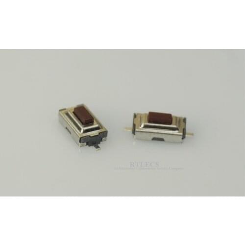 1000pcs Tape & Reel Tact Switch 3.7 mm x 6 mm Height 2.5 mm Light Touch Switch Vertical SMD Snap Action Push-On SPST Flat