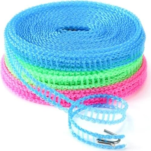 2021 Barrier Nylon Clothesline 3/5 M Random Color Non-Slip Windproof Clothesline Quilt Airing Rope Outdoor Travel Household