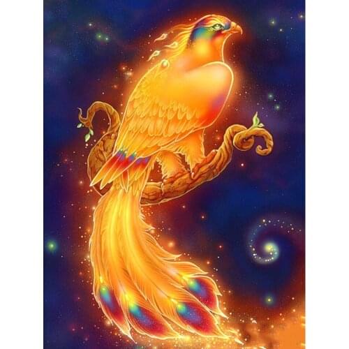 5D DIY Diamond Painting Phoenix Full Square/Round Diamond Embroidery Kit Mosaic Rhinestone Mosaic Art Picture Decoration Gift