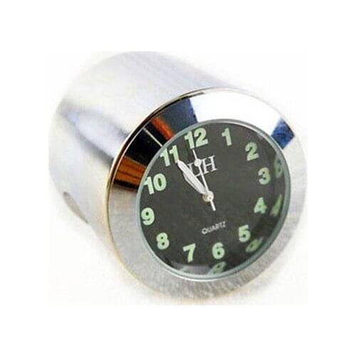 7/8"-1" Chrome Top Mount Motorcycle Handlebar Clock Chopper Bobber Cafe Cruiser